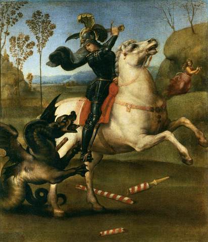 raffaello sanzio - st george fighting the dragon